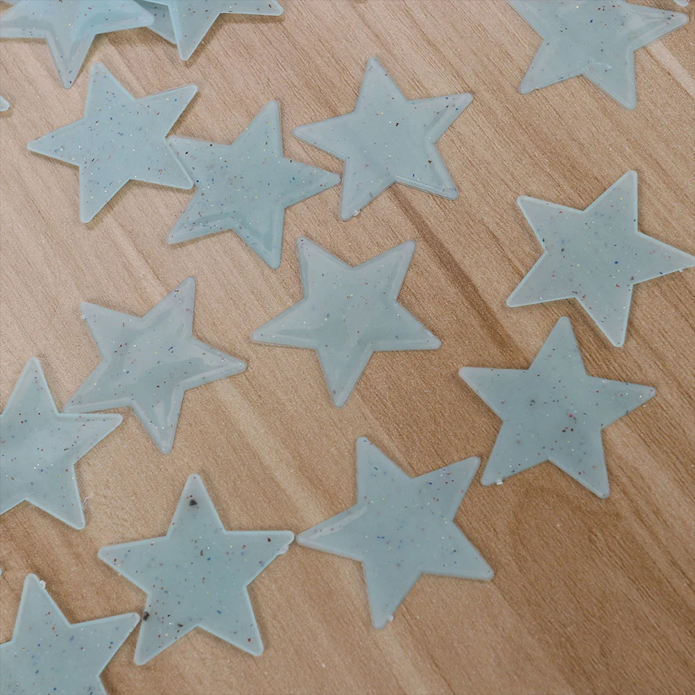 201 Pcs Luminous Stickers Star Stereoscopic Moon Wall Sticker  Fluorescent Stickers Festival Stickers Bedroom Wall Decor (200Pcs Stars, 1Pc Moon)