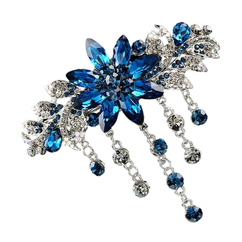 Wedding Hair Clip Rhinestone Flower Hairpin Spring Barrette Bridal Hair Grip