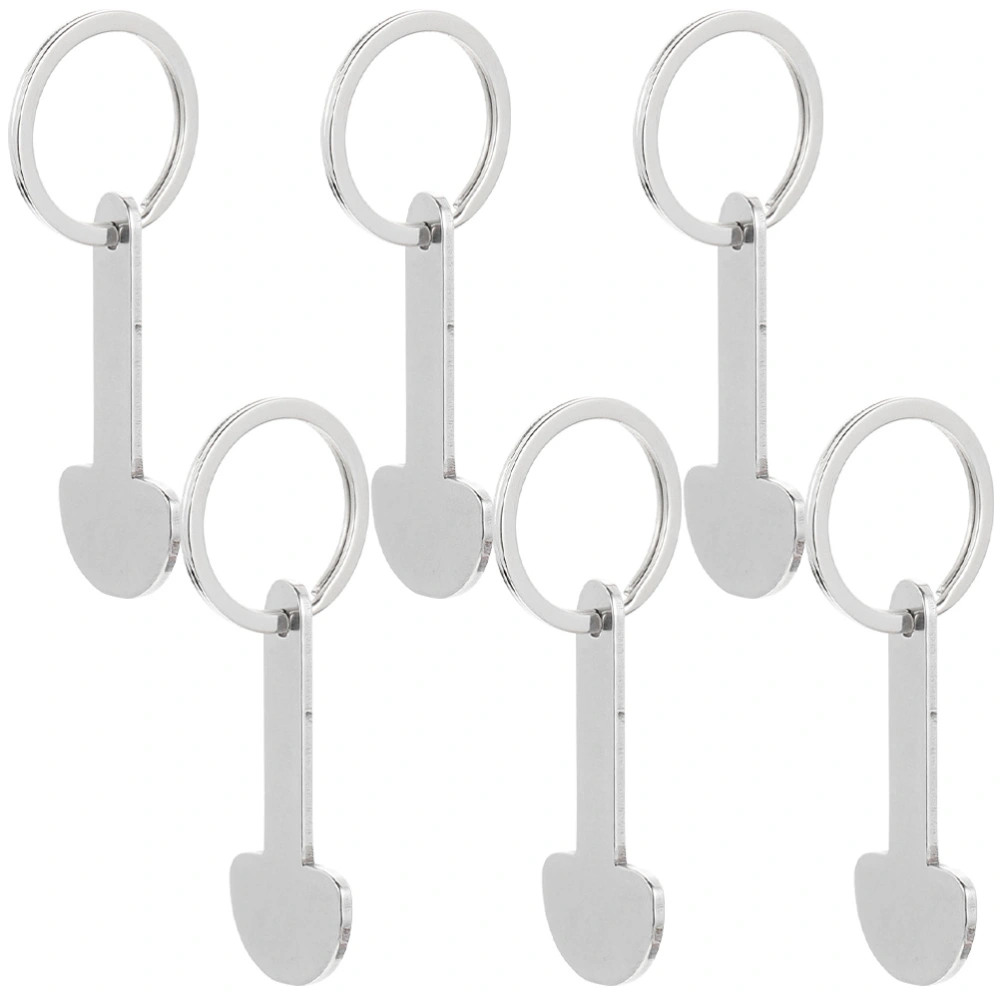 6Pcs Hanging Trolley Removers Convenient Trolley Tokens Zinc Alloy Token Keyrings