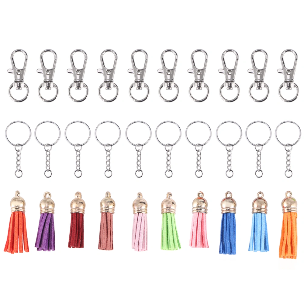 150PCS Alloy and Fringe Keychains Bohemian Handmade Pendant Accessories Female Creative Bag Tassel Key Ring Combination Set