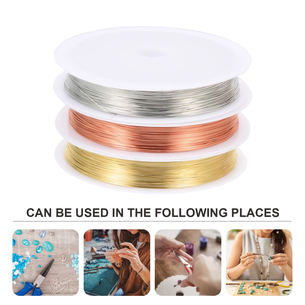 3 Rolls Of Professional Craft Metal Wires Multi-function Beads Wires Convenient Jewelry Wires