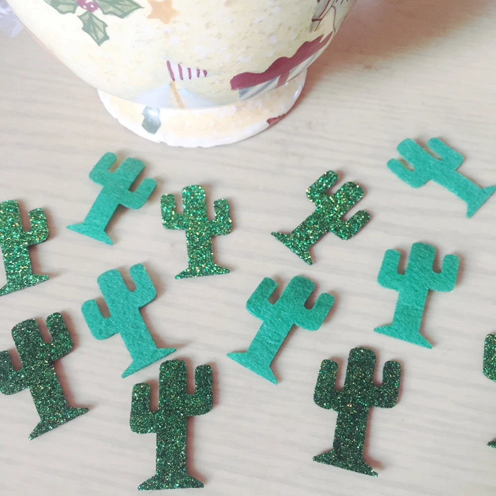 Summer Party Decoration Cactus Glitter Confetti Hawaiian Tropical Confetti Party Favor Table Decor Luau Hawaii Party Decoration （Mixed Color 10g）