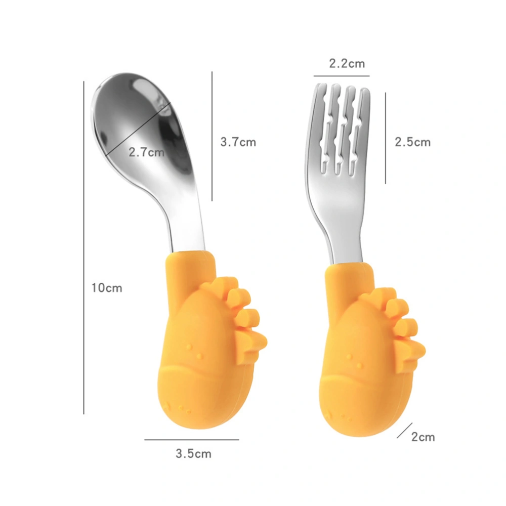 1 Set Toddler Utensils Baby Spoons Fork Essentials Kiddy Cutlery Forks