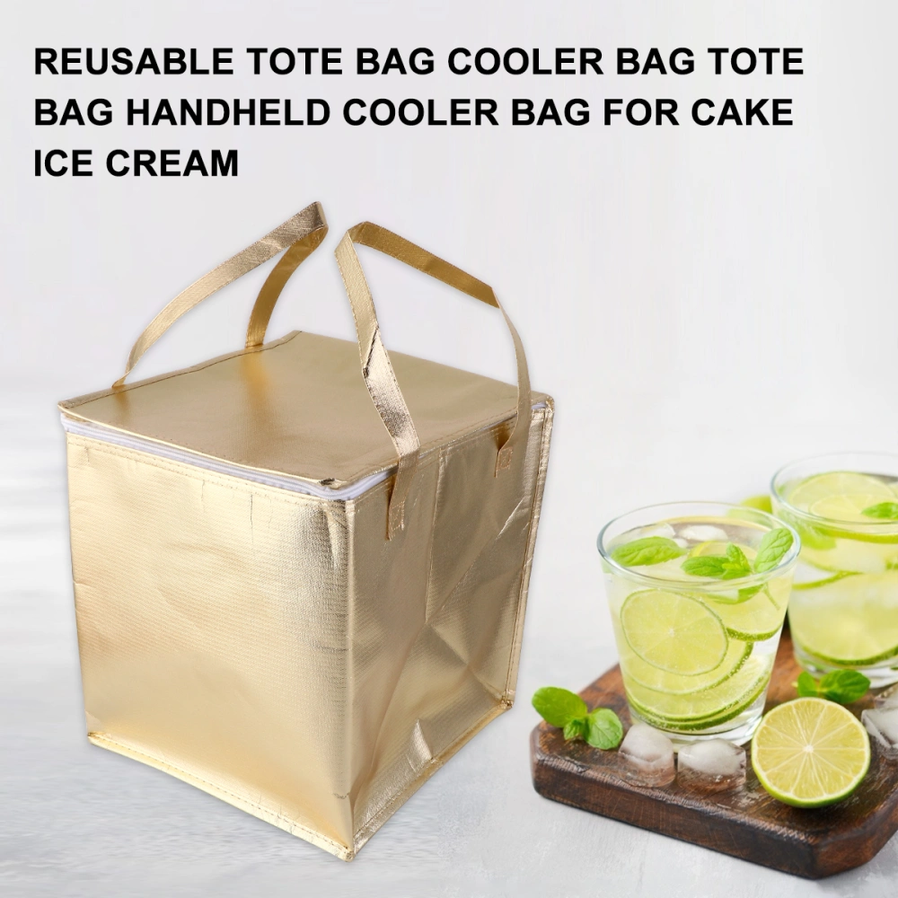 1Pc Reusable Tote Bag Cooler Bag Tote Bag Handheld Cooler Bag for Cake Ice Cream