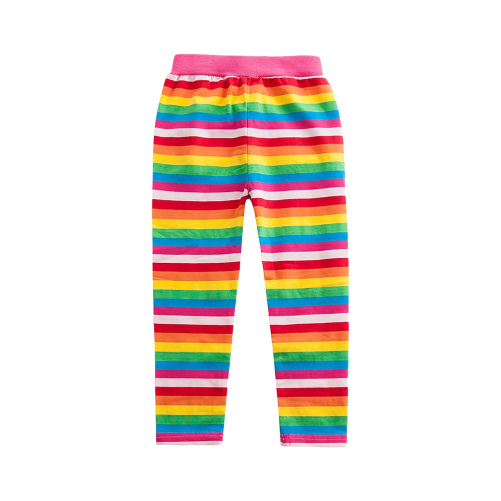 Rainbow Leggings Spring Autumn Cotton Leggings Stylish Comfortable Tight Pant for Kids Children Girls (Fit for 130cm Height)