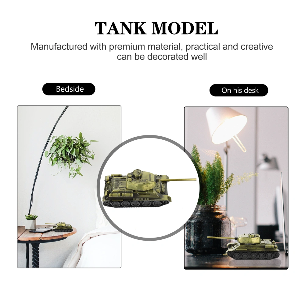 Simulation Metal Tank Model Retro Desktop Tank Ornament Alloy Tank Decoration