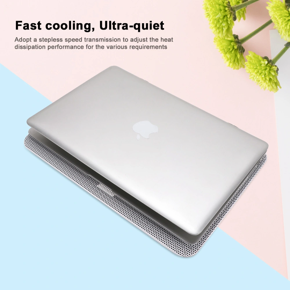 1Pc 15.6 Inches Adjustable Heat Dissipation Laptop Stand Notebook Cooling Support with Fan Notebook Computer Cooling Holder (White)