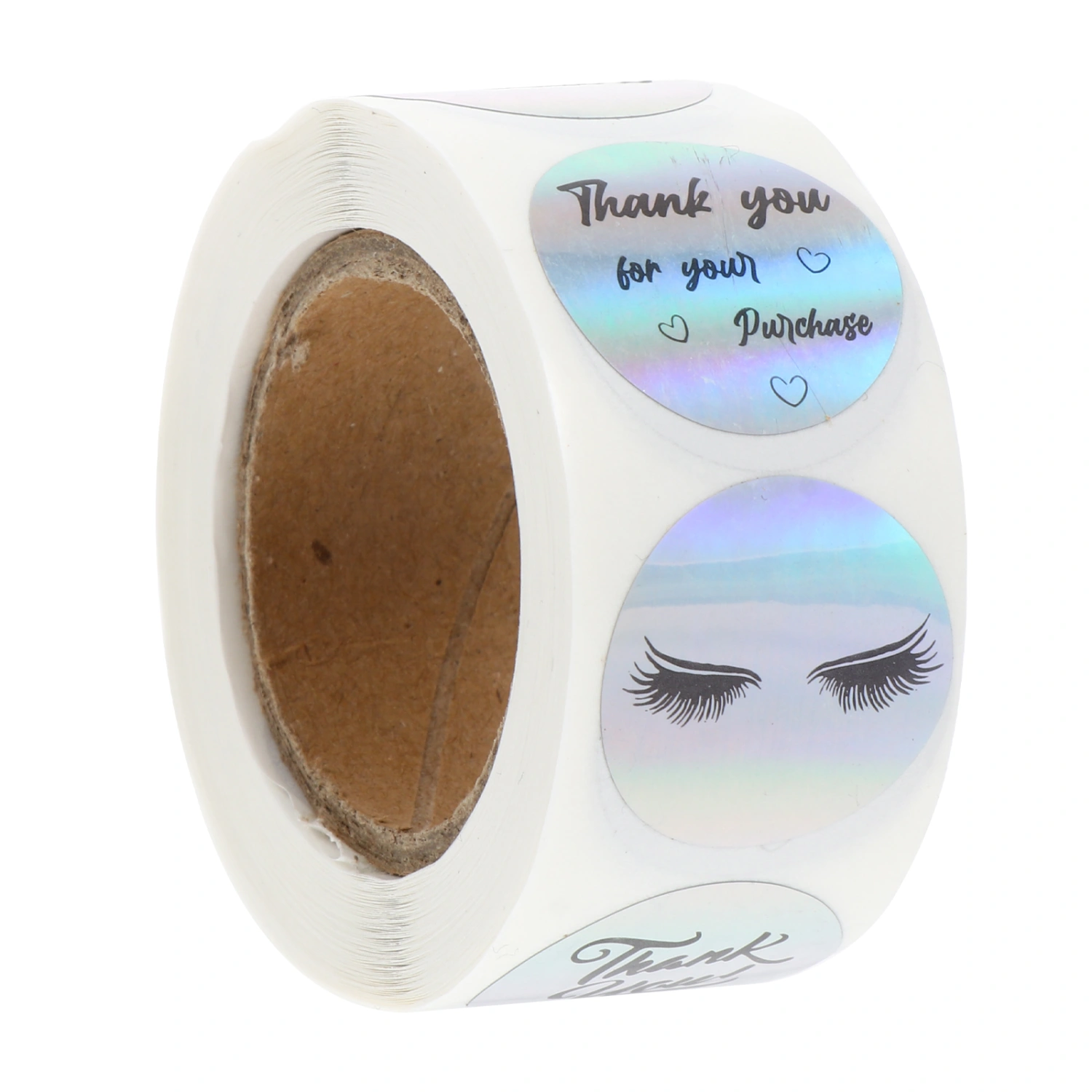 1 Roll Commodity Stickers Thank You Label Stickers Eyelash Label Accessories