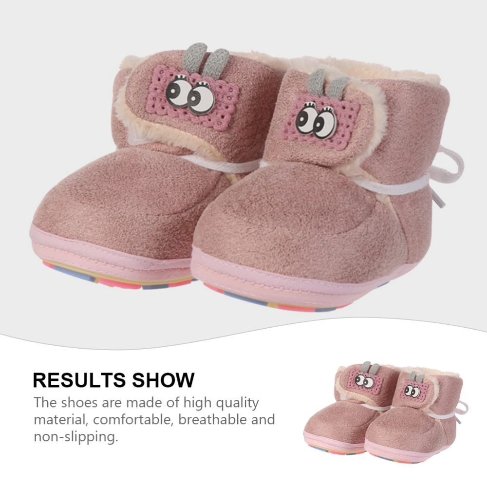 1 Pair Newborn Prewalkers Thickened Baby Prewalkers Lovely Baby Winter Shoes