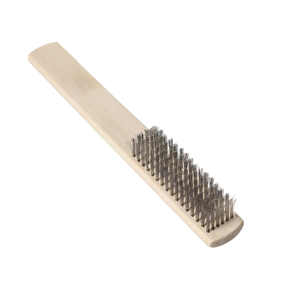 Steel Wire Brush Comfortable Grip Handle 6-Row Steel Wire Brush Scrub for Cleaning