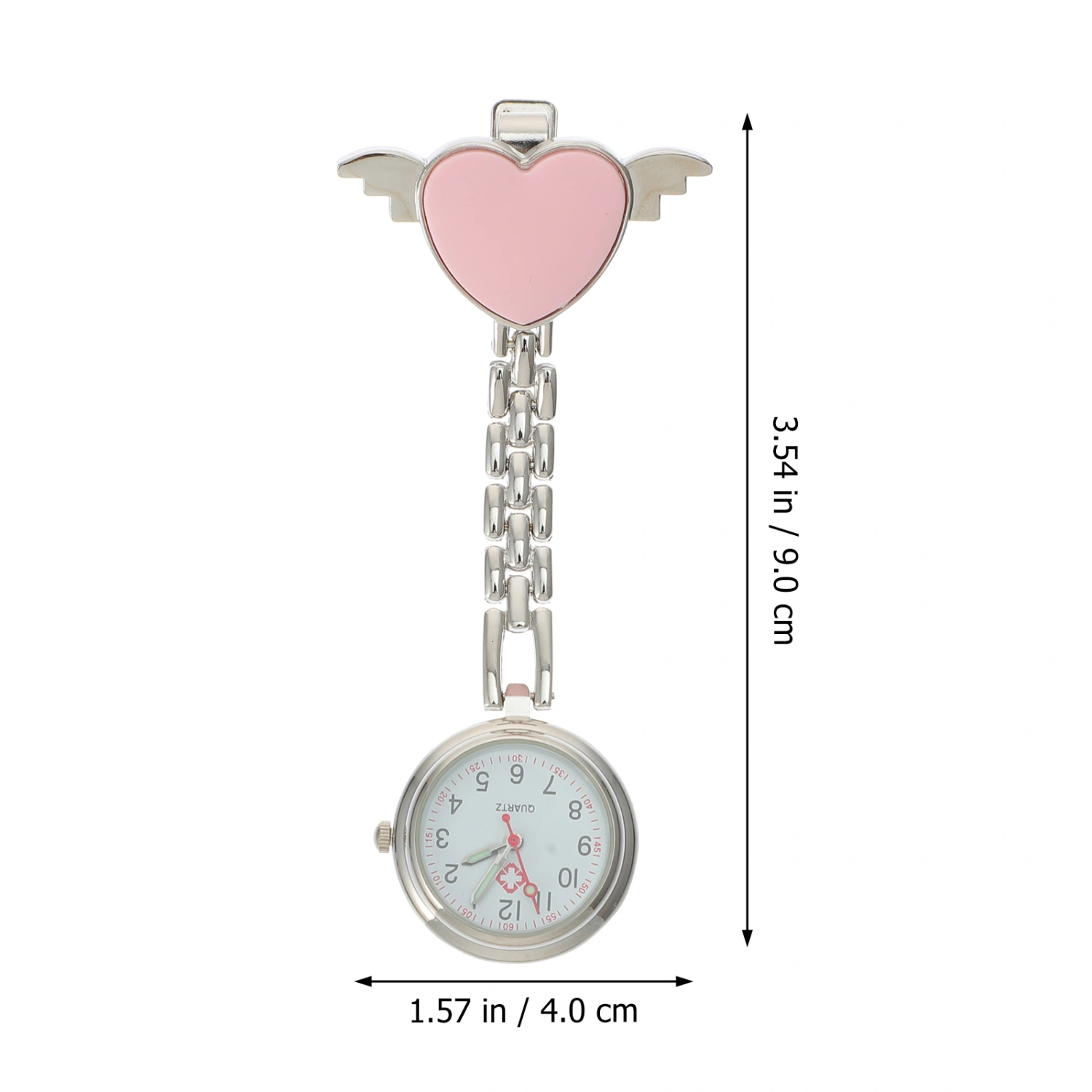 Heart Design Nurse Watch Luminous Nursing Watch Alloy Medical Pocket Watch