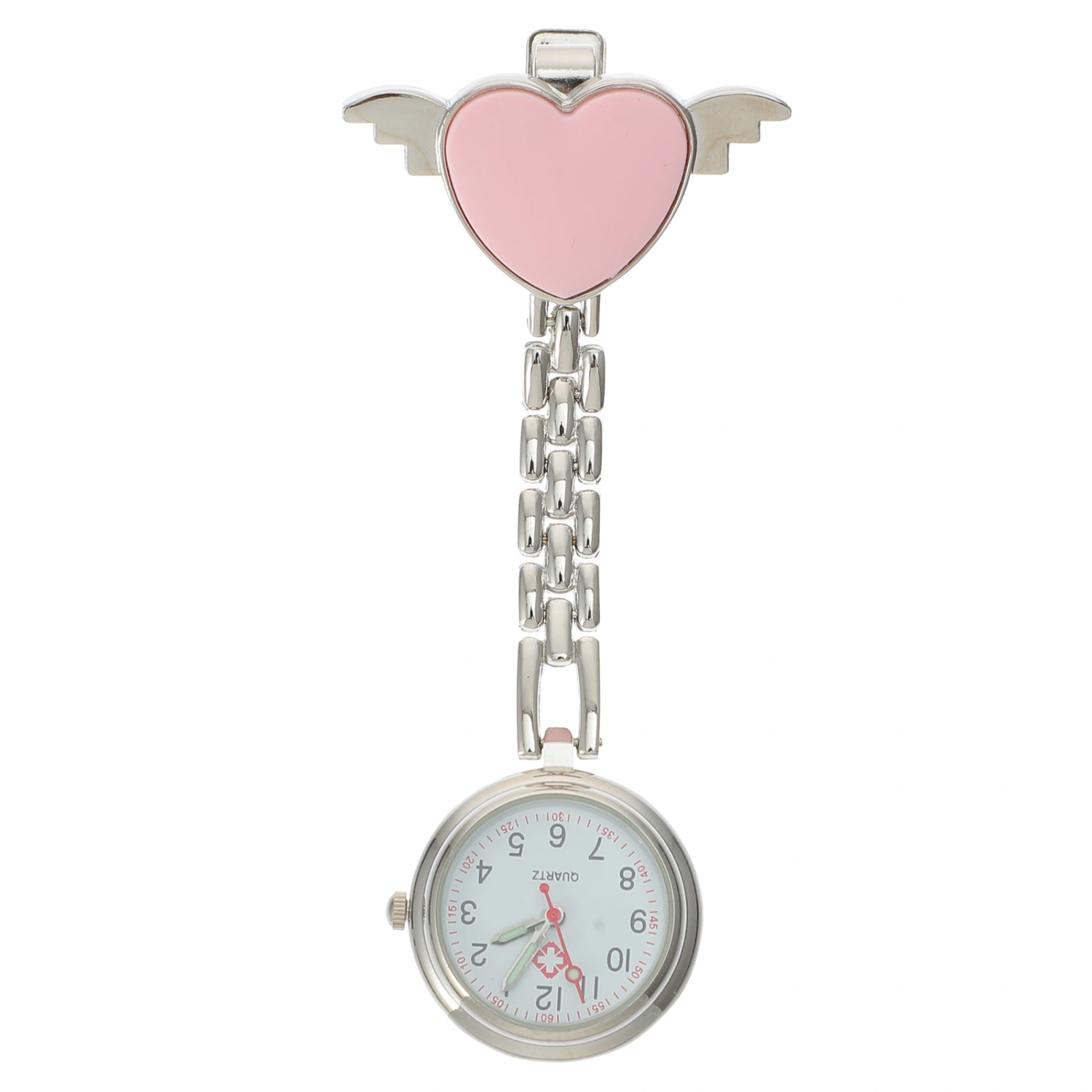 Heart Design Nurse Watch Luminous Nursing Watch Alloy Medical Pocket Watch