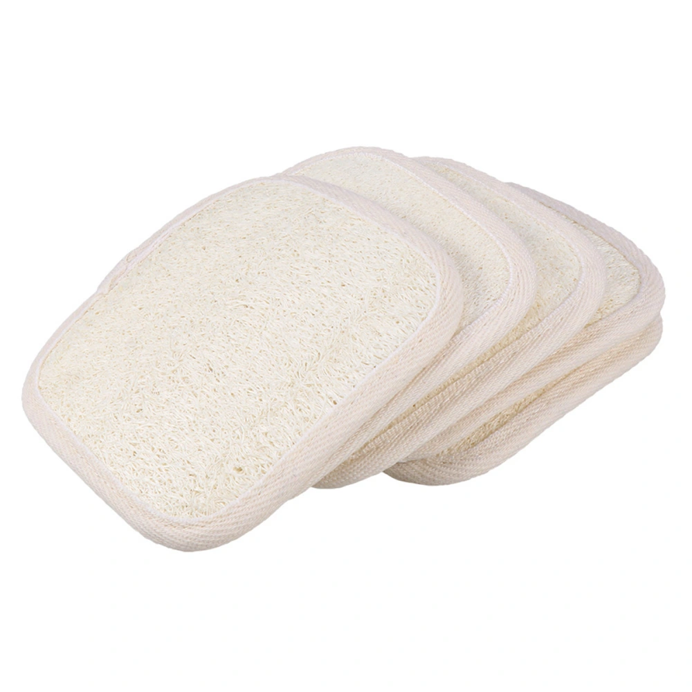 5pcs Natural Loofah Exfoliator Back Exfoliating Brush Bath Towel Shower Towel for Men Women