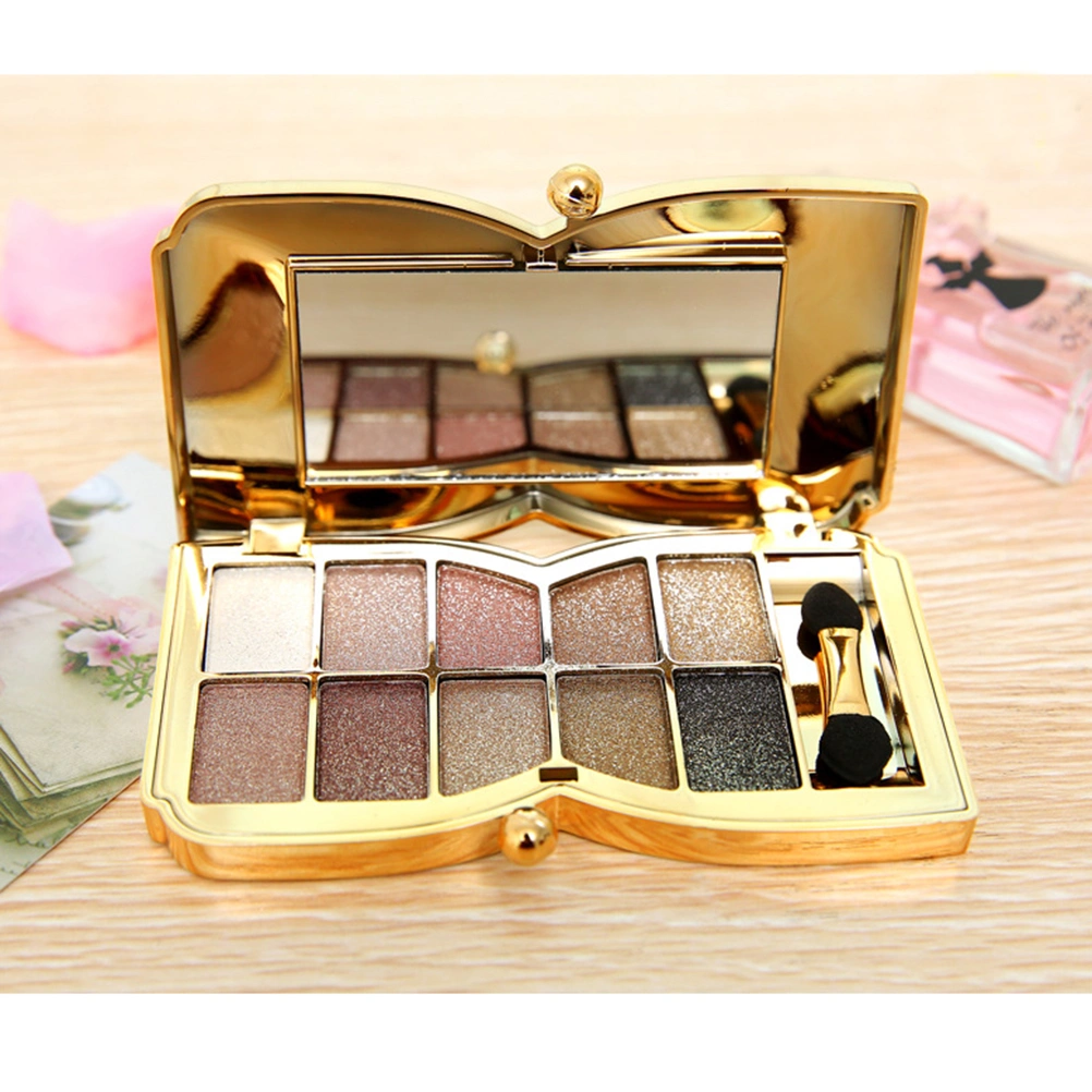 Colorful Makeup Eye Shadow Set 10 Colors Flash Glitter Eyeshadow With Brush & Mirror (5#)