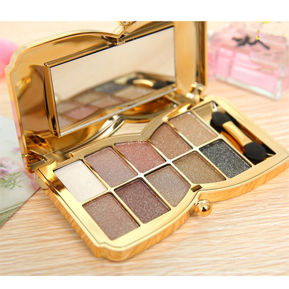 Colorful Makeup Eye Shadow Set 10 Colors Flash Glitter Eyeshadow With Brush & Mirror (5#)