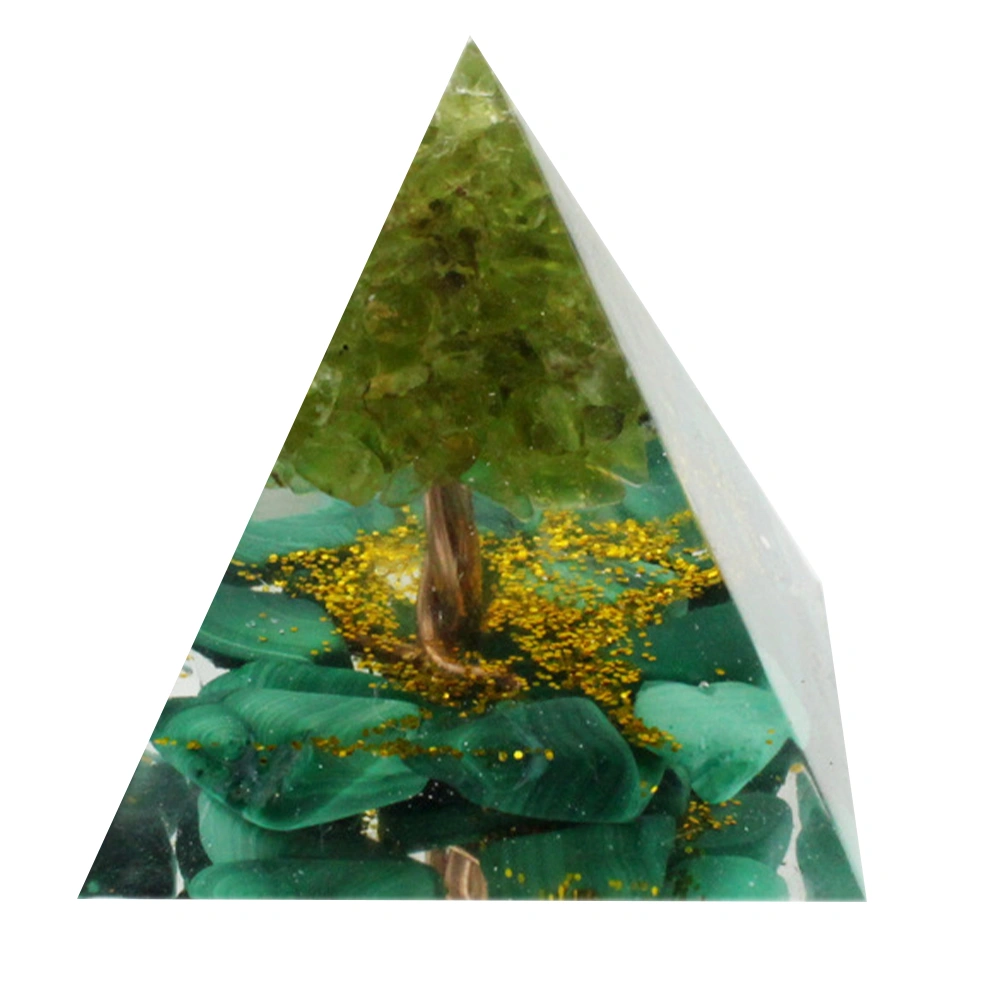 1pc Orgone Pyramid Tree of Life Energy Pyramid Home Adornment Feng Shui Decor