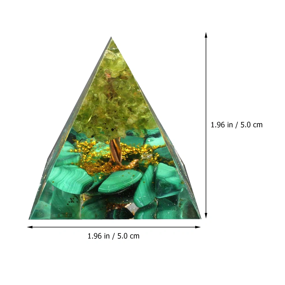 1pc Orgone Pyramid Tree of Life Energy Pyramid Home Adornment Feng Shui Decor