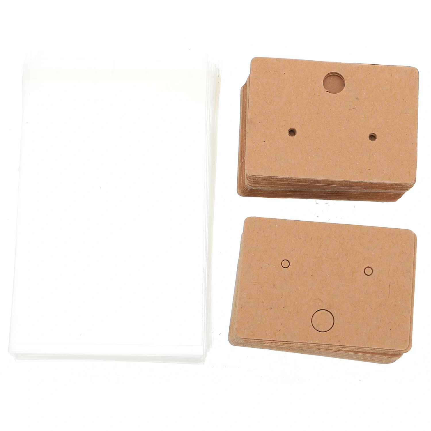 100pcs Rectangle Earring Holders Cardboard Earring Cards Earring Display Holders with OPP Bags