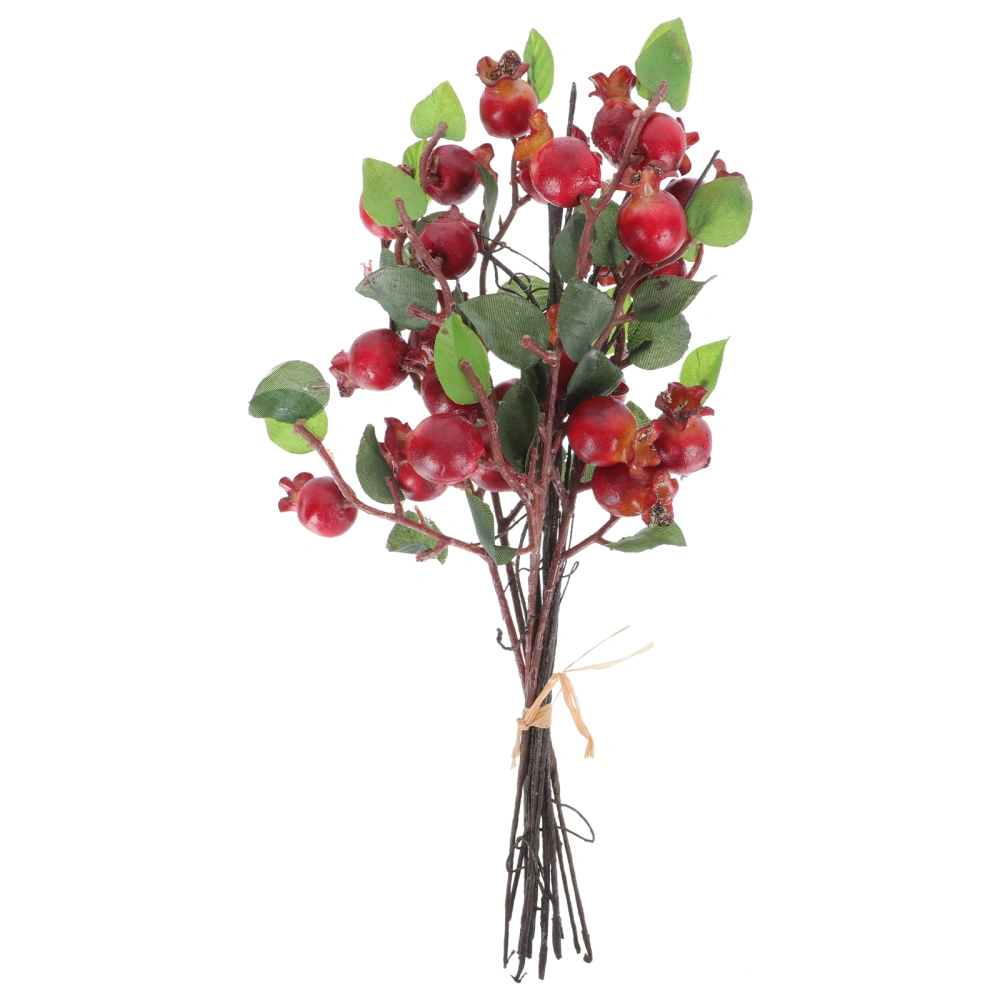 1Pc Party Simulated Haw Branch Ornament DIY Red Berry Bouquet Photo Prop