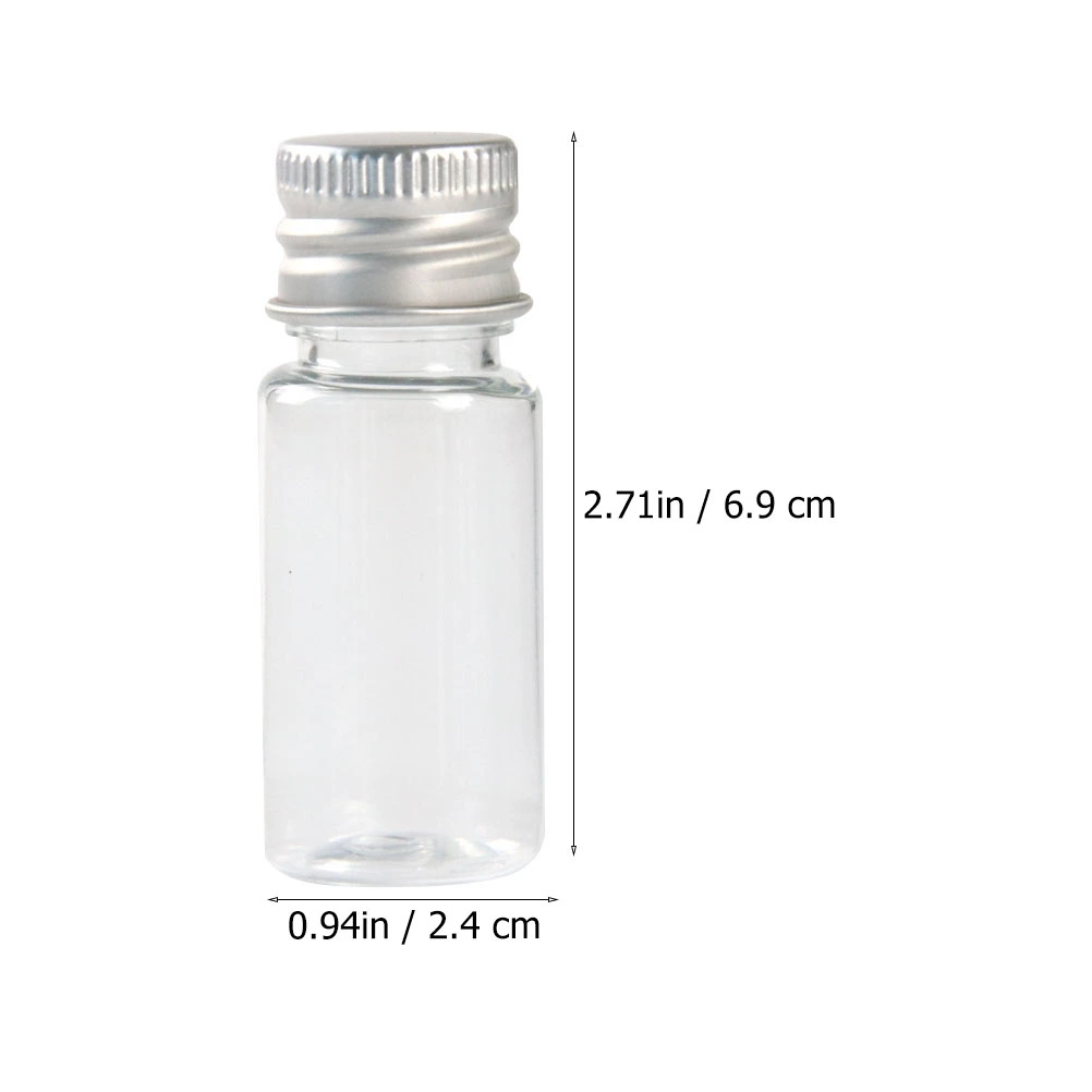 5pcs Transparent Plastic Bottles Essential Oil Bottles Refillable Empty Bottles