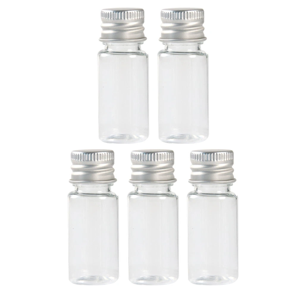 5pcs Transparent Plastic Bottles Essential Oil Bottles Refillable Empty Bottles