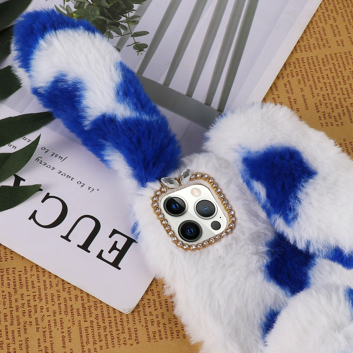 1Pc Plush Phone Case Fluffy Cartoon Phone Shell Compatible for iPhone 11 Pro Max