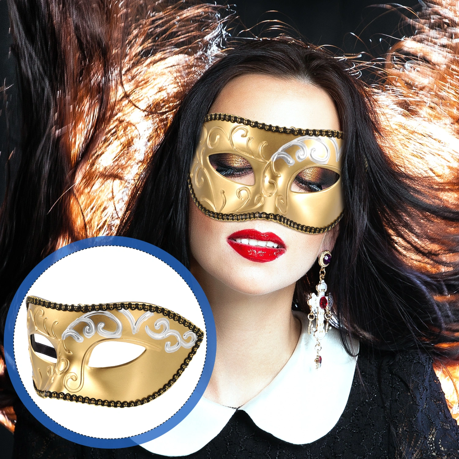 Halloween Masquerade Party Mask Prop Festival Adult Mask Dancing Party Prop