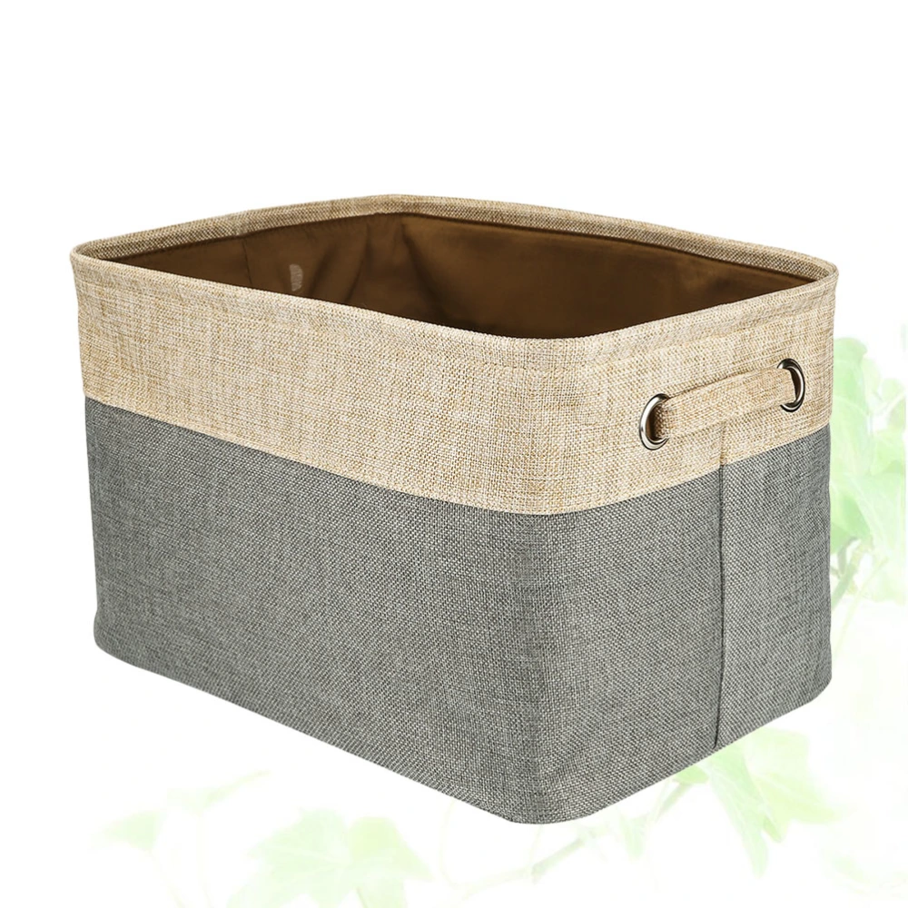 Artificial Cotton Folding Storage Bag Basket Organizer Kids Toys Storage Box Underwear Clothes Organizers Laundry Car Trunk Book(Beige - Bluish Gray)