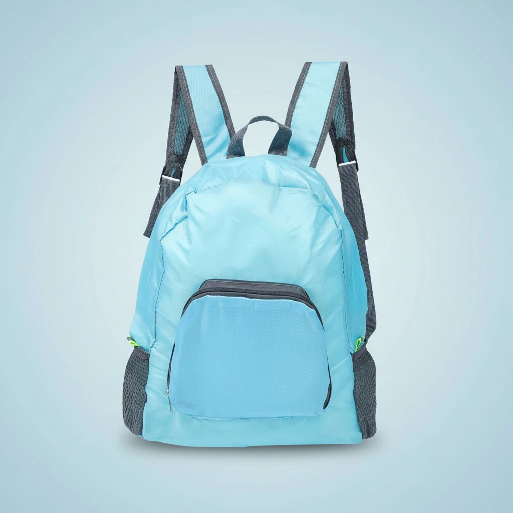 Portable Outdoor Folding Travel Backpack Hiking Riding Bag Waterproof Nylon Sports Skin Bag Backpacks Small Backpack (Blue)