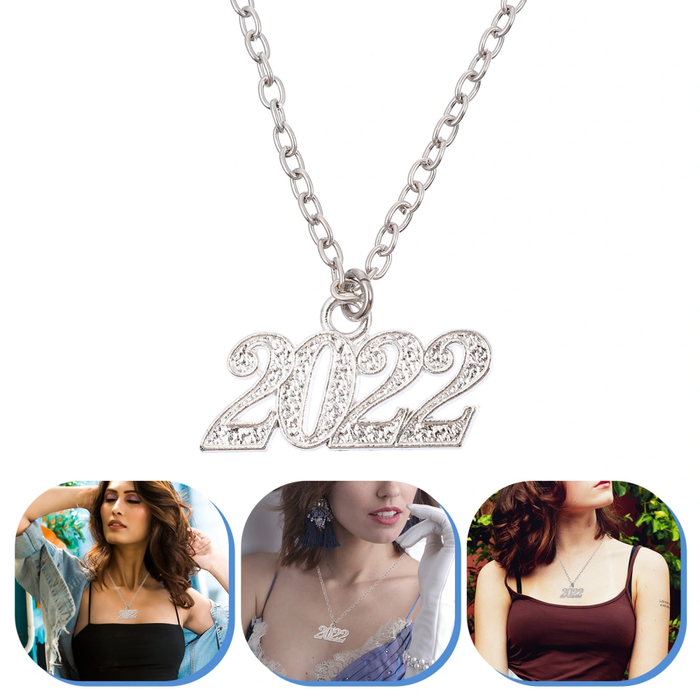 New Year Necklace Unisex Digital Necklace New Year Pendant 2022 Neck Chain