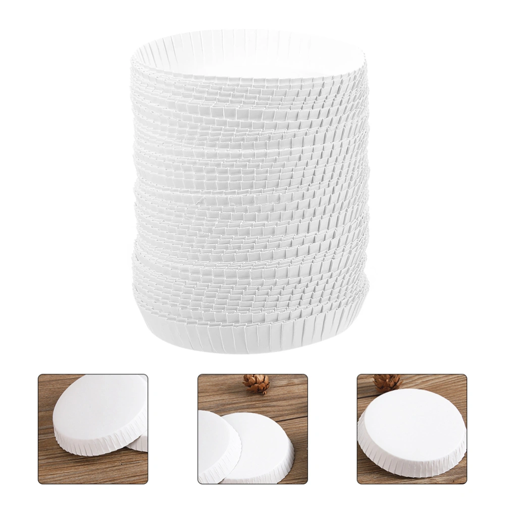 100Pcs Paper Drinking Cup Cover Stackable Cup Lid Dust-proof Cup Cover for Hotel