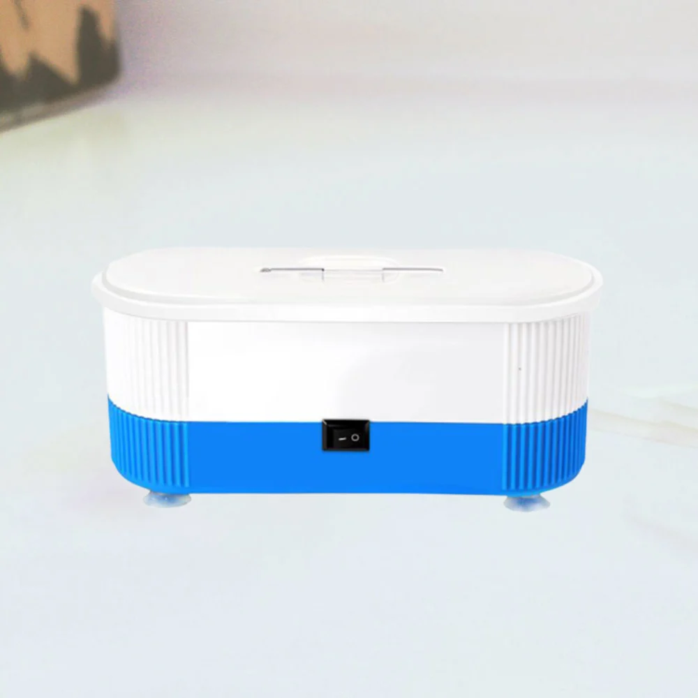 Automatic Small Jewelry Cleaner Portable Mini Cleaning Machine for Eyeglasses Watches Jewelry (Blue)