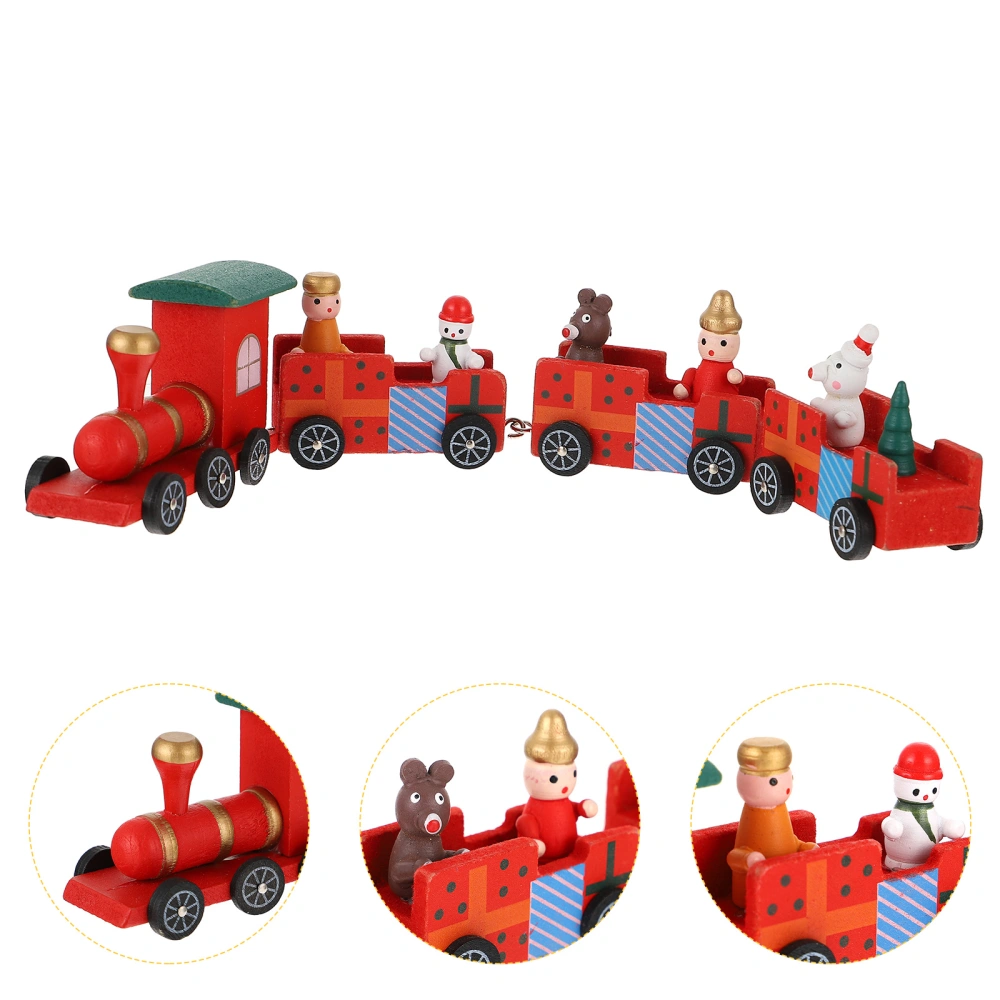 1 Set Christmas Train Decorations Small Train Ornaments Funny Kids Gifts Toys