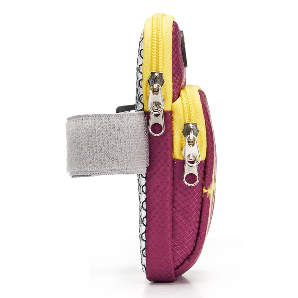 Portable Outdoor Arm Wristband Sports Running Armband Men Women Sports Phone Bag Exercise Fitness Supplies Purple (Long Style)