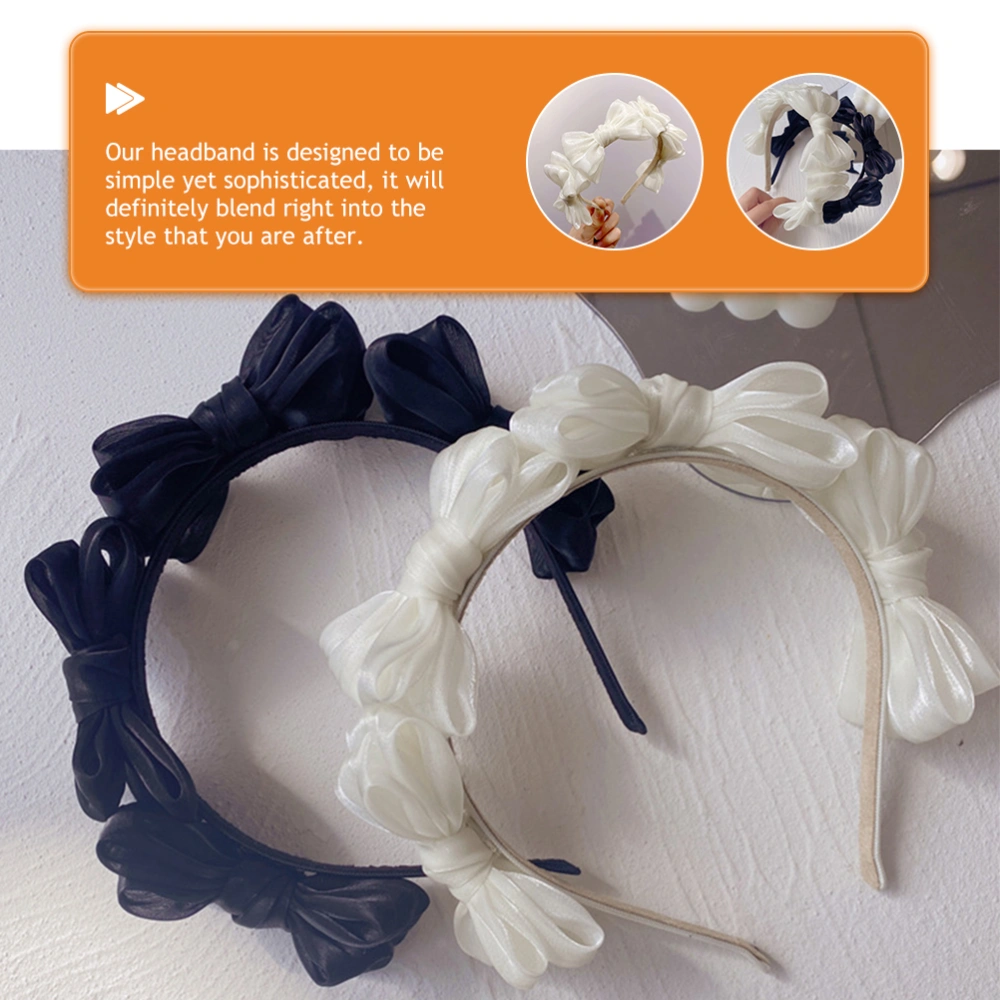 Vintage Style Bowknot Hairband Bow Headband Headdress Women Hair Accessory