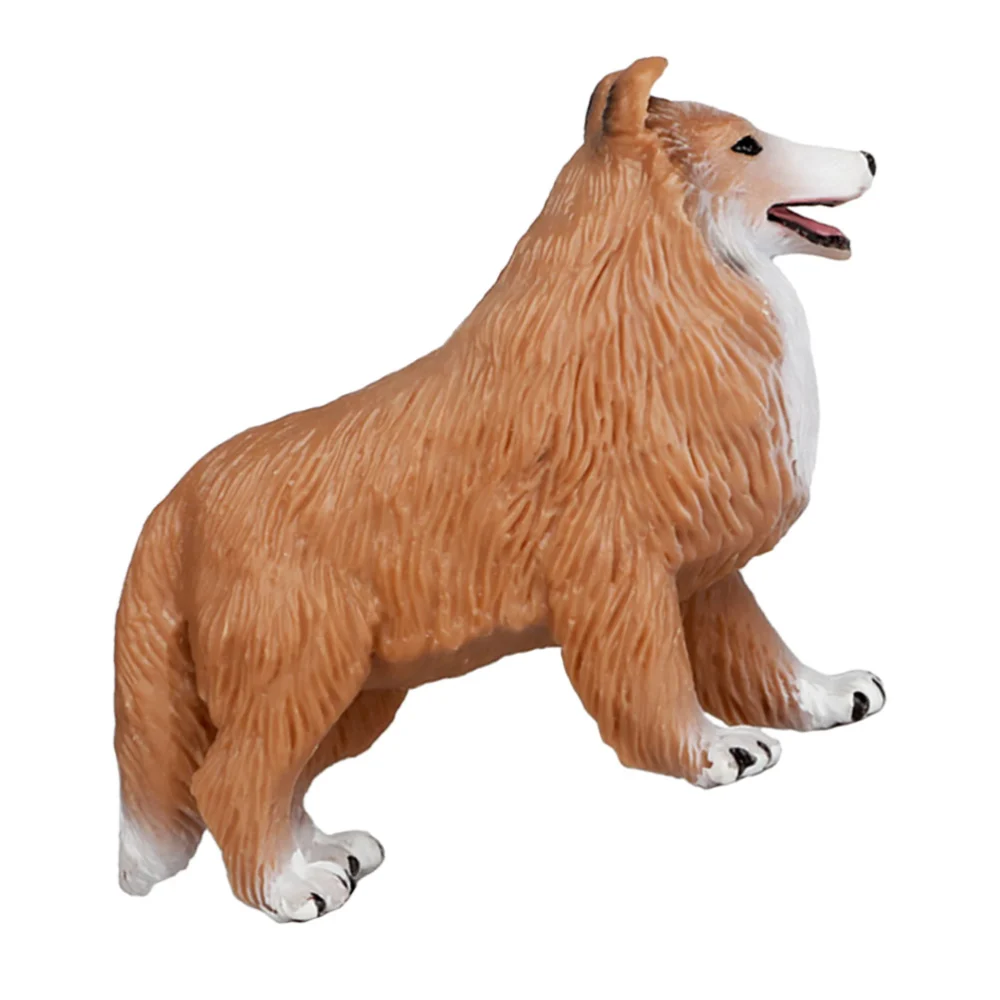 1PC Rough Collie Decoration Lifelike Dog Model Photography Prop Household Arrangement Supply