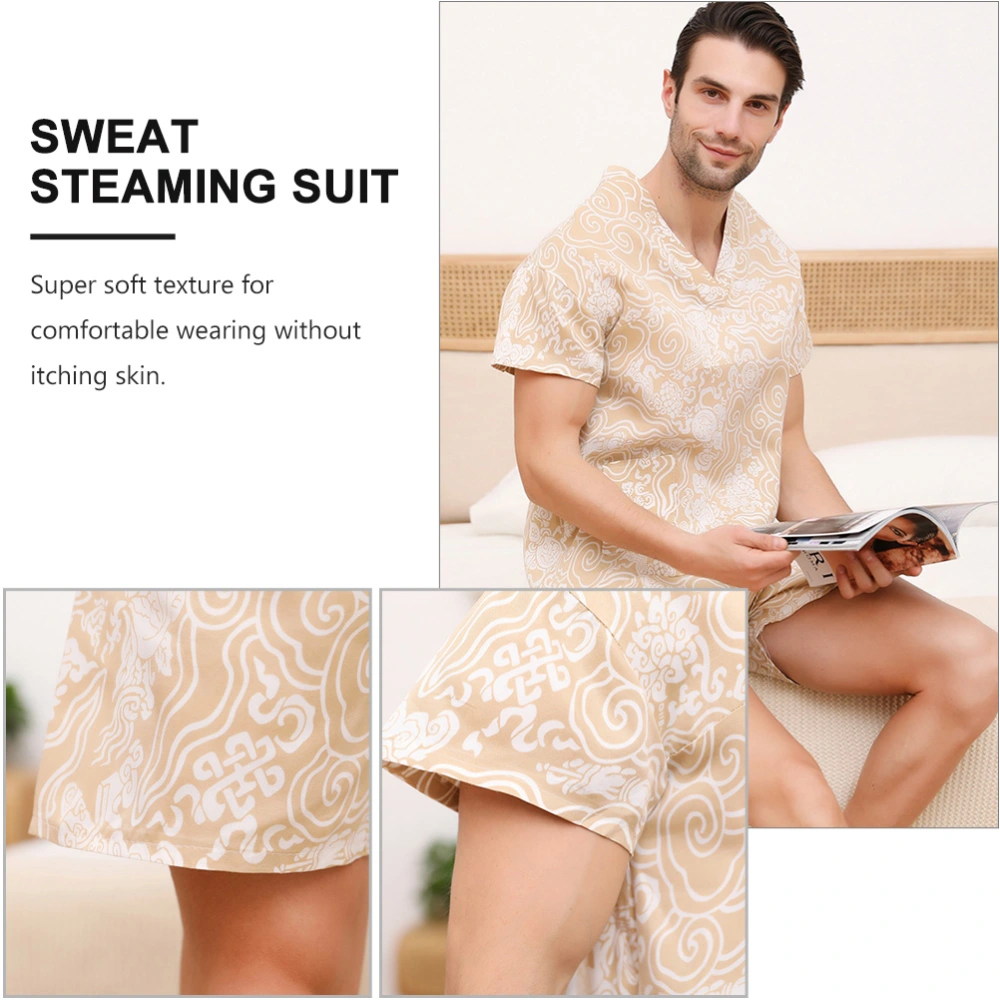 1 Set Comfortable Khan Steam Clothes Beauty Salon Sweat Steaming Suit for Men