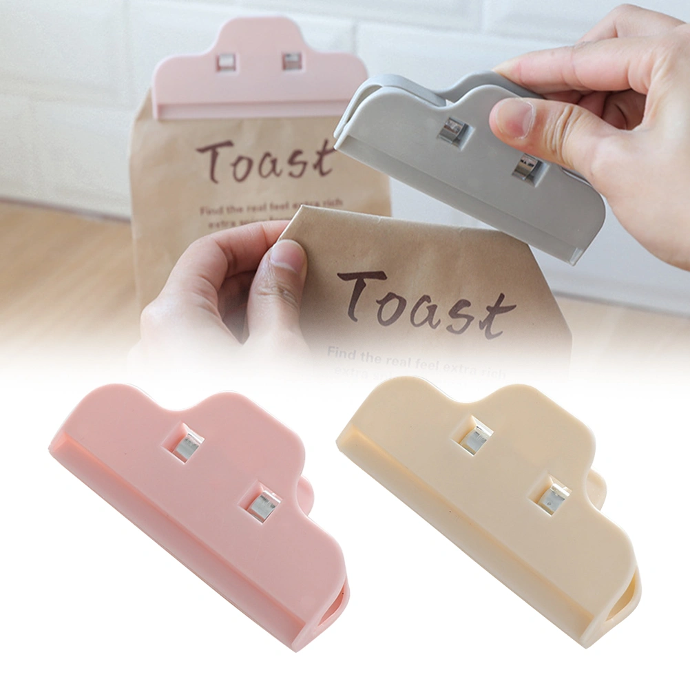 10pcs Food Storage Sealing Clips Food Bag Moisture-Proof Sealing Clip Plastic Portable Sealing Clamp for Keeping Food Fresh (Random Color)