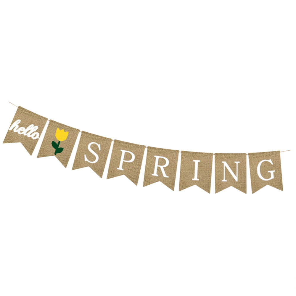 1pc Hello Spring Party Swallowtail Hanging Banner Party Scenes Hanging Ornament