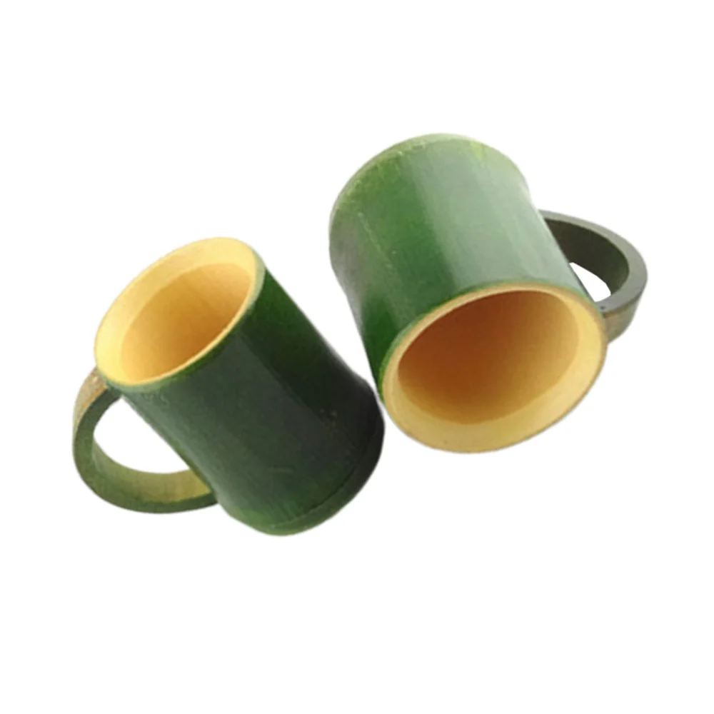 2pcs Natural Bamboo Water Cup Tea Drinking Cup Eco-friendly Green Wine Beer Coffee Mug for Home Bar Restaurant