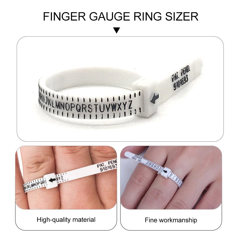 10pcs Finger Size Gauge Measuring Tool Ring Sizers Measurer Finger Gauge Tool