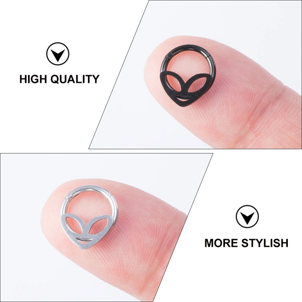 3PCS Alien Interface Ring Nose Ring Multi-purpose Stainless Steel Nose Nail