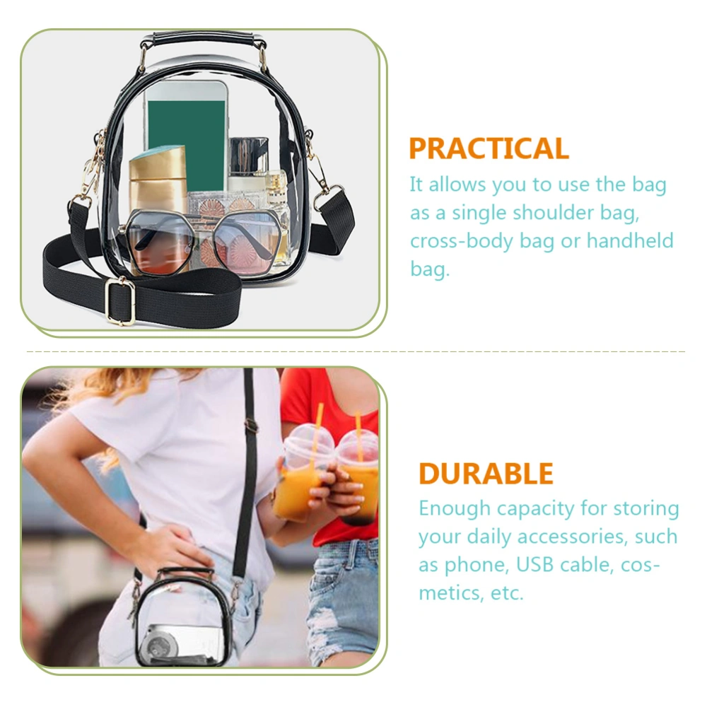 Clear Crossbody Bag Single Shoulder Bag Women Clear Purse Bag Stadium Approved