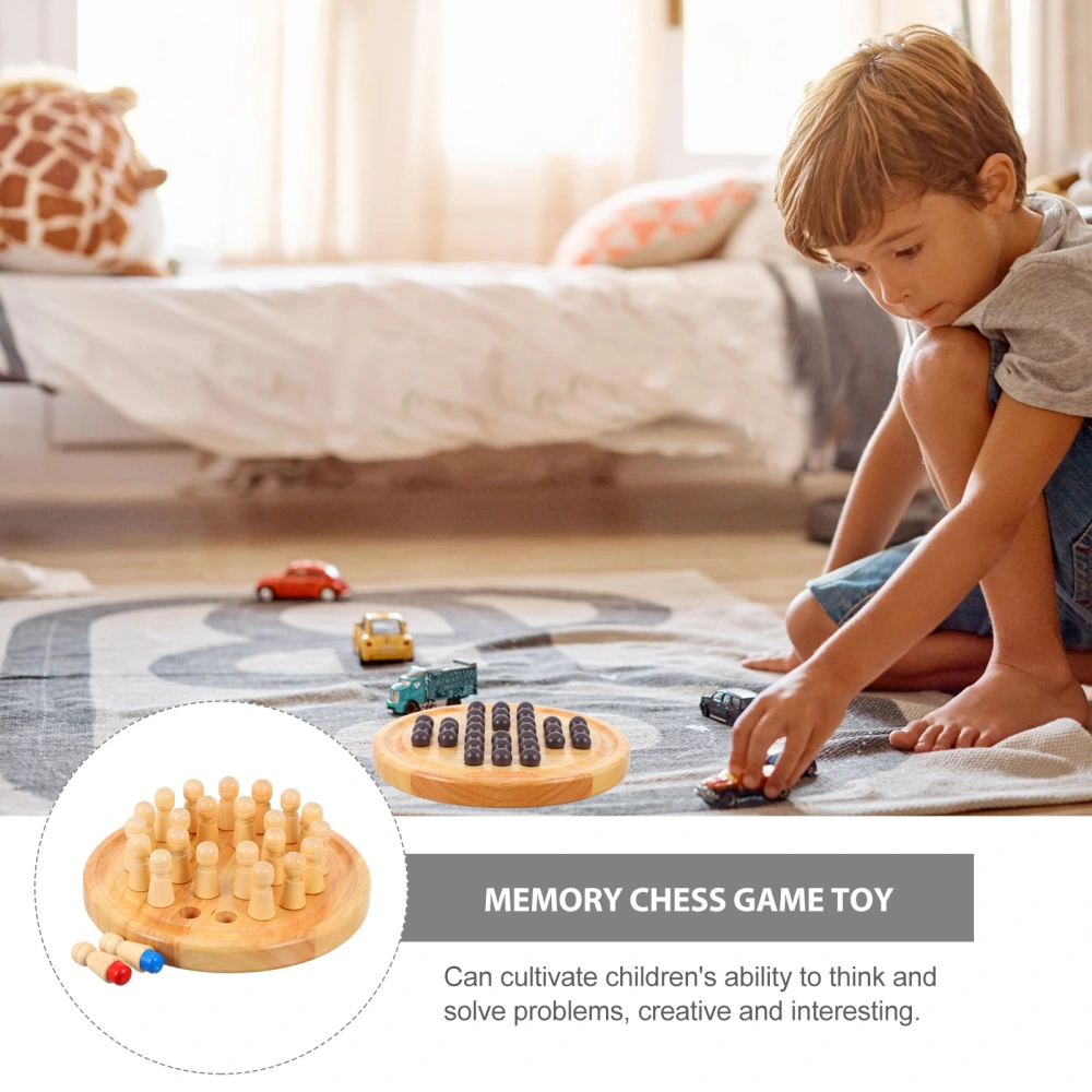 1 Set Memory Match Stick Chess Game Wooden Memory Chess Funny Block Board Game for Kids