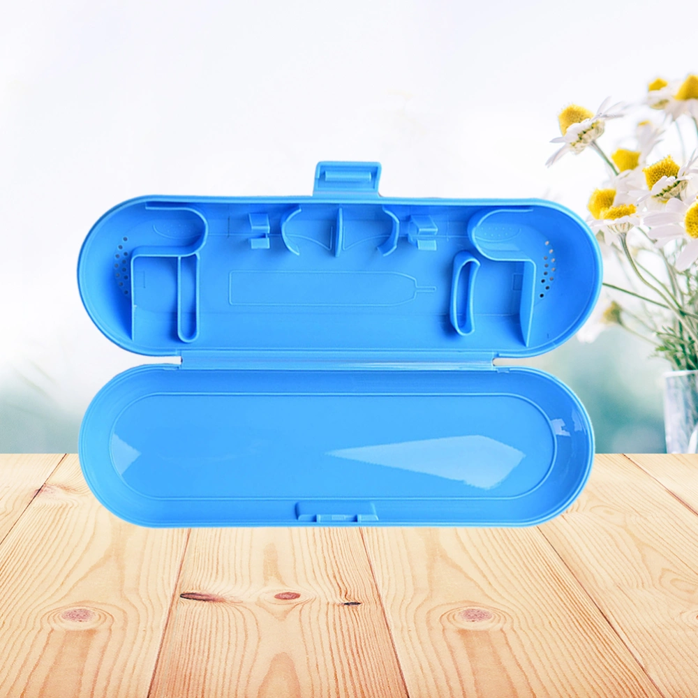 2pcs Universal Portable Toothbrush Travel Box Storage Box Outdoor Travel Electric Toothbrush Holder for Rongfei Pu Oule (Blue)