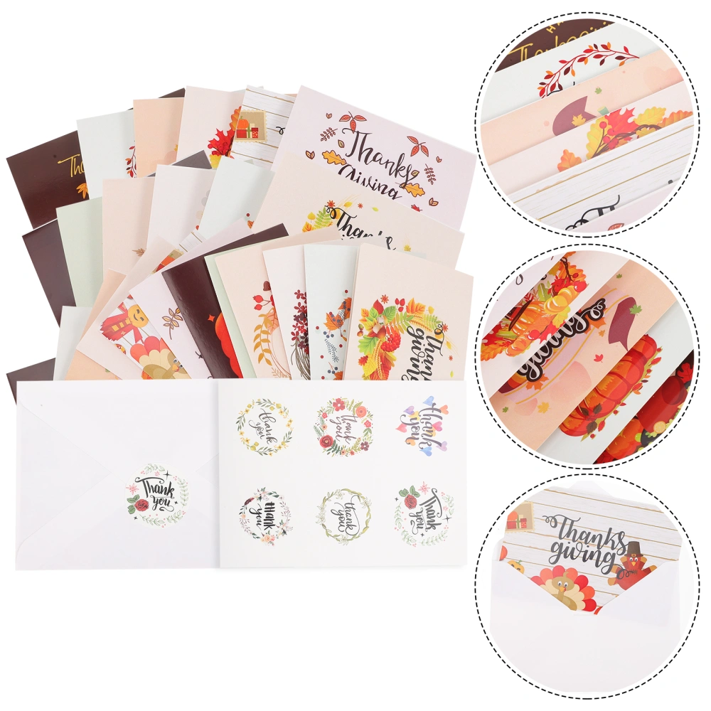 12 Sets Thanksgiving Cards Blank Postcards Thanksgiving Party Greeting Cards