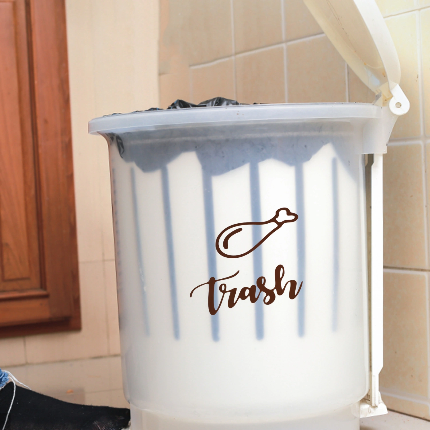 Recycle Trash Bin Sticker Logo Sign Decal Self-Adhesive Waterproof Trash Bin Decal