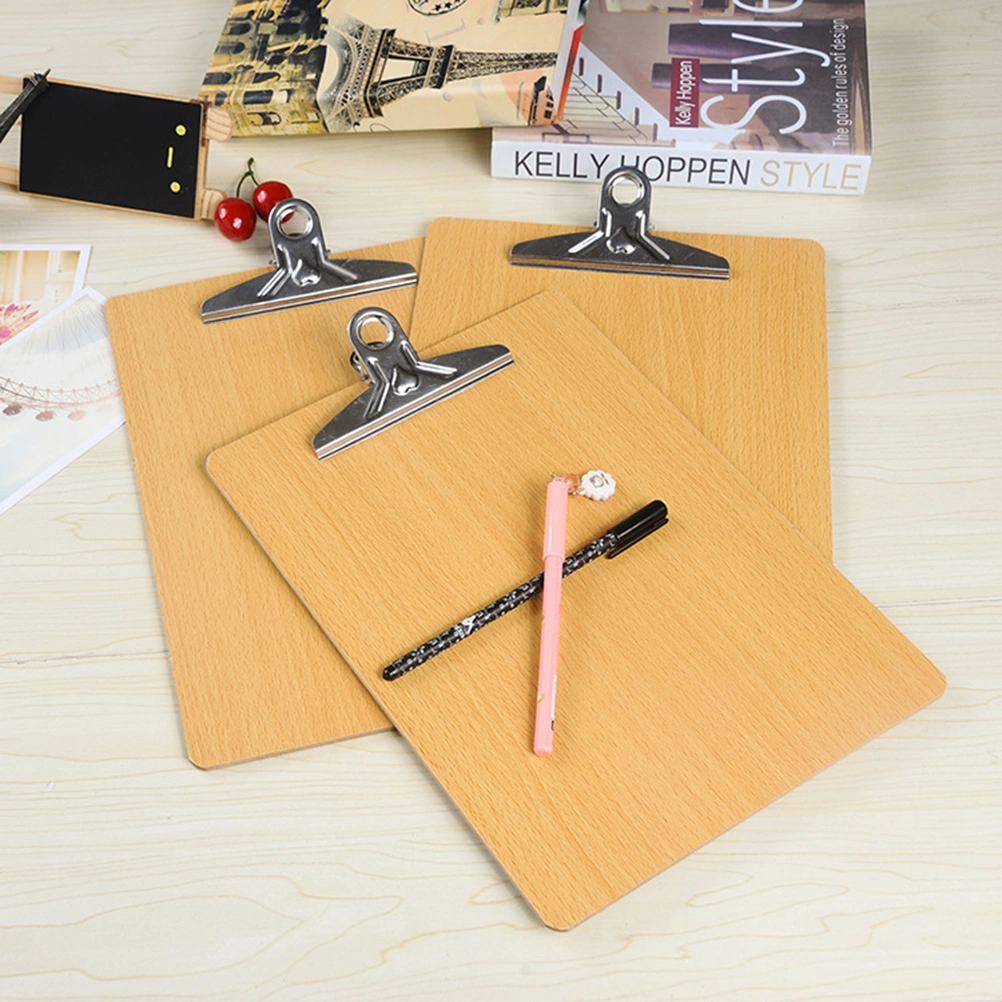 A5 Letter Size Clipboard 3mm-Thick Profile Clip Hardboard for Office Working