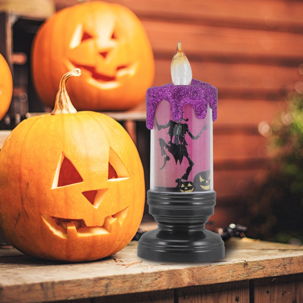 Halloween Candle LED Flameless Skeleton Candle Light Halloween Party Ornament