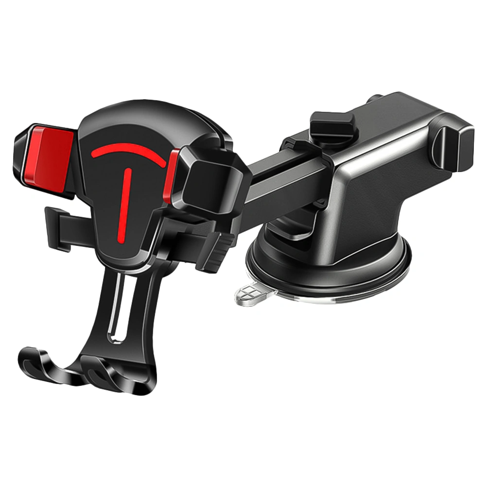 1pc Vehicle Phone Bracket Car Phone Holder Phone Bracket Phone Stand Mount Multifunctional Car Phone Rack (2-in-1 Red)